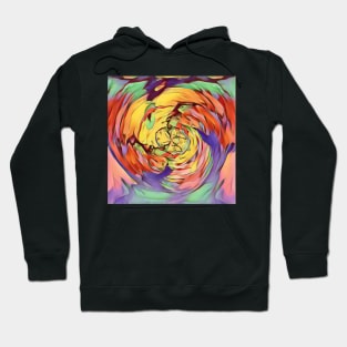 Colorful spiral abstract design Hoodie